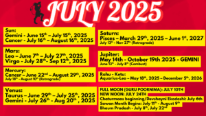July 2025 Monthly Horoscope