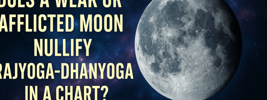 Weak or Afflicted Moon Nullify Rajyoga_Dhanyoga in a Chart_Astrologer Nipun Joshi