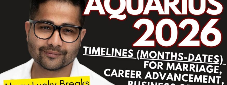 Aquarius 2026 Vedic Astrology predictions: Discover how Jupiter’s transit from Gemini to Cancer brings blessings in creativity and health, how Saturn in Pisces stabilizes finances, and how Rahu in Shatabhisha & Dhanishtha gives fame and expansion. Complete yearly forecast for Aquarius Moon & Ascendant.