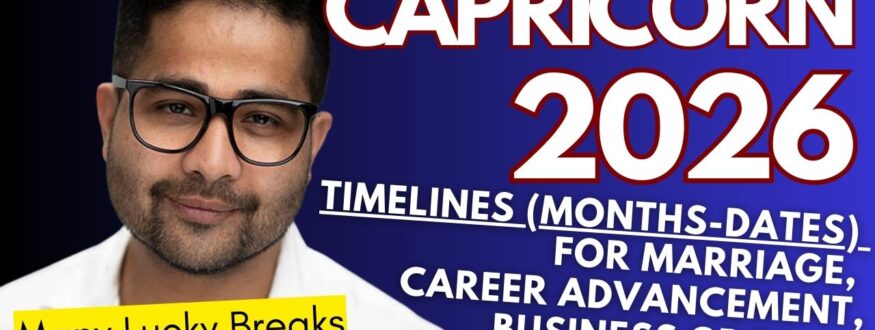 Capricorn 2026 Vedic Astrology predictions: Learn how Jupiter’s transit from Gemini to Cancer brings blessings in love and partnerships, how Saturn in Pisces stabilizes communication and life direction, and how Rahu in Shatabhisha & Dhanishtha boosts financial growth and fame. Full horoscope for Capricorn Moon & Ascendant.