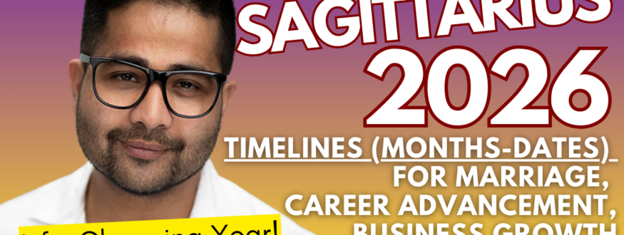 Sagittarius 2026 Vedic Astrology predictions: Understand how Jupiter’s transit from Gemini to Cancer brings blessings, how Saturn in Pisces stabilizes home and emotional life, and how Rahu in Shatabhisha & Dhanishtha brings career growth and fame. Complete yearly forecast for Sagittarius Moon & Ascendant