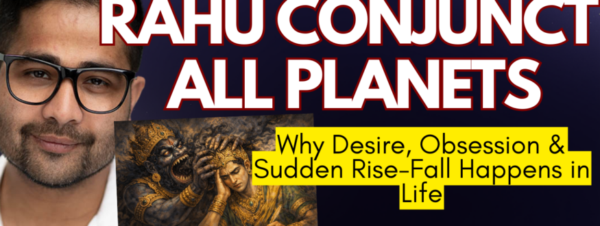 Rahu conjunctions in Vedic Astrology decoded. Learn how Rahu hijacks planets to create obsession, ambition, illusion, sudden rise, ego inflation, and eventual collapse through future karma.
